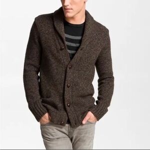 Mens Vince Shawl Collar Yak Blend Sweater Cardigan - Size XXL